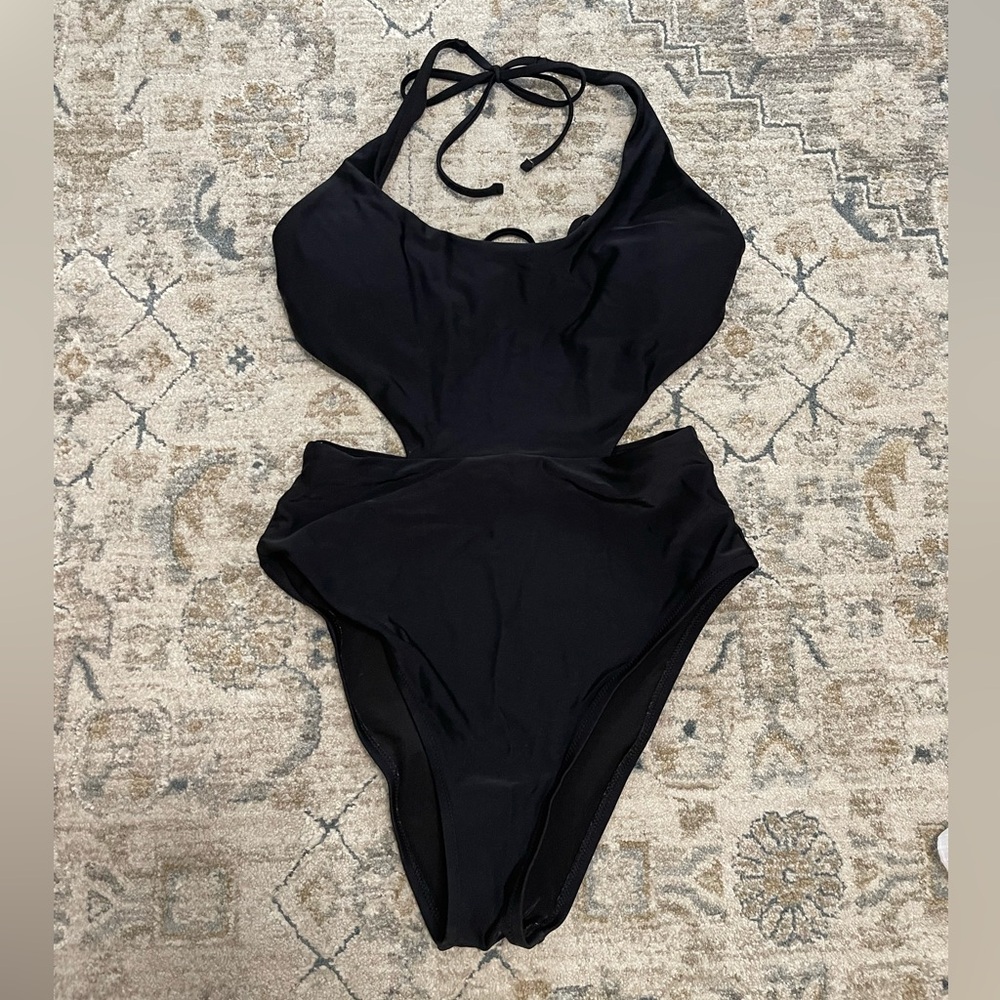 Aerie Black One Piece with Cutouts (M)